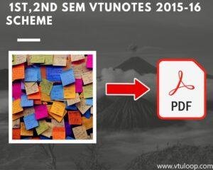 Read more about the article 1st and 2nd Semester VTU Notes 2015 Scheme | Direct Link